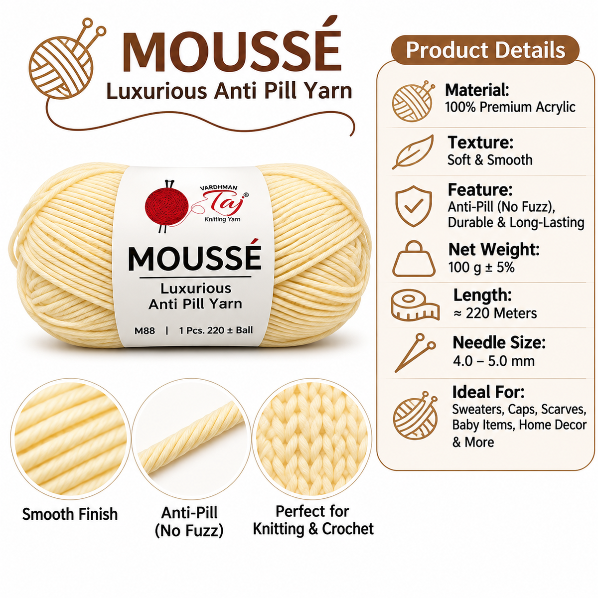 Mousse - 76– Creative Knitting Yarn