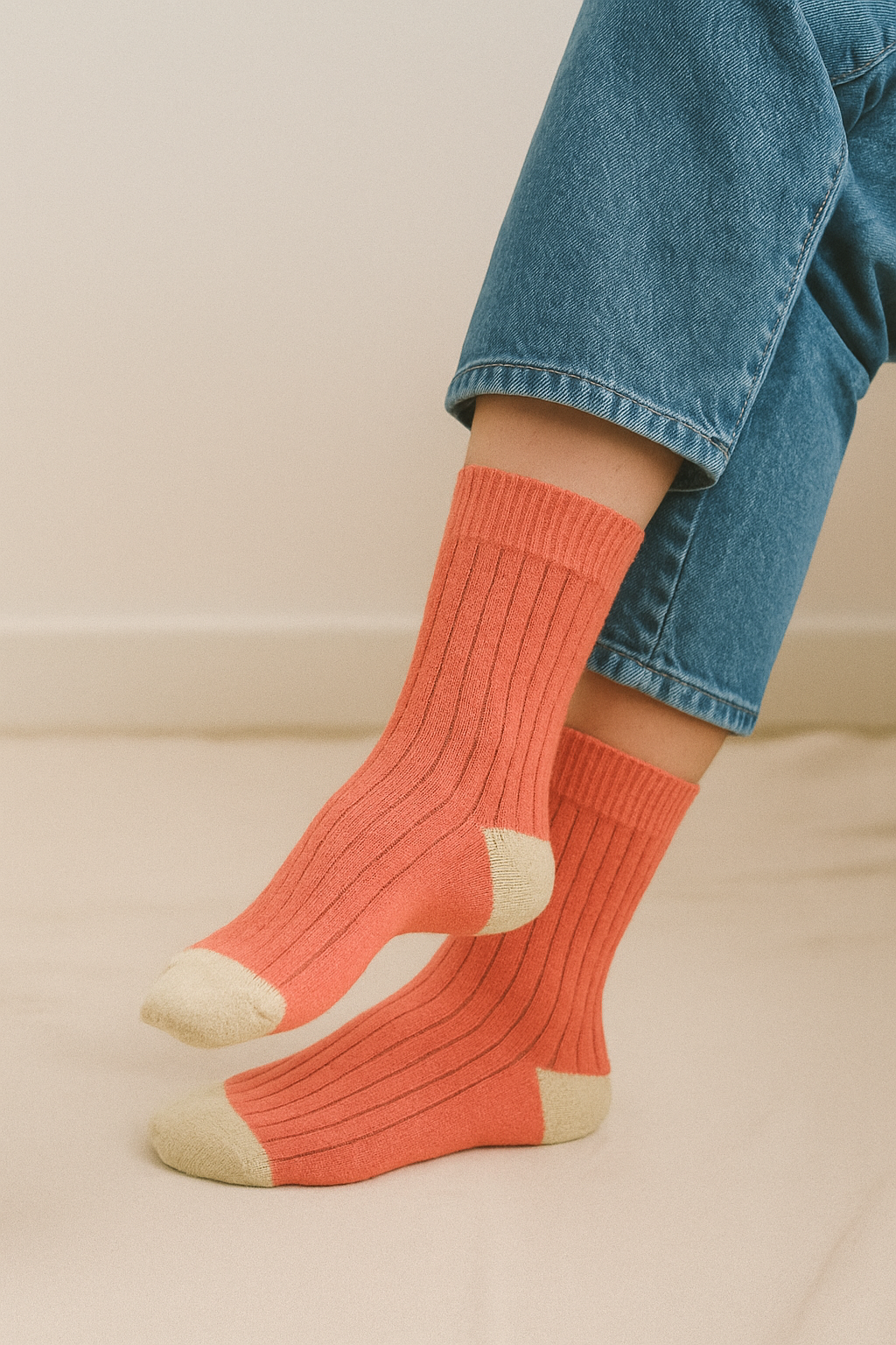 Rib-Knit Socks