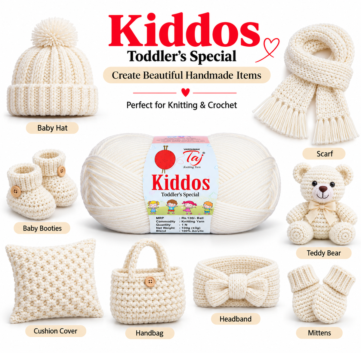 Kiddos 32 – Premium Knitting Yarn