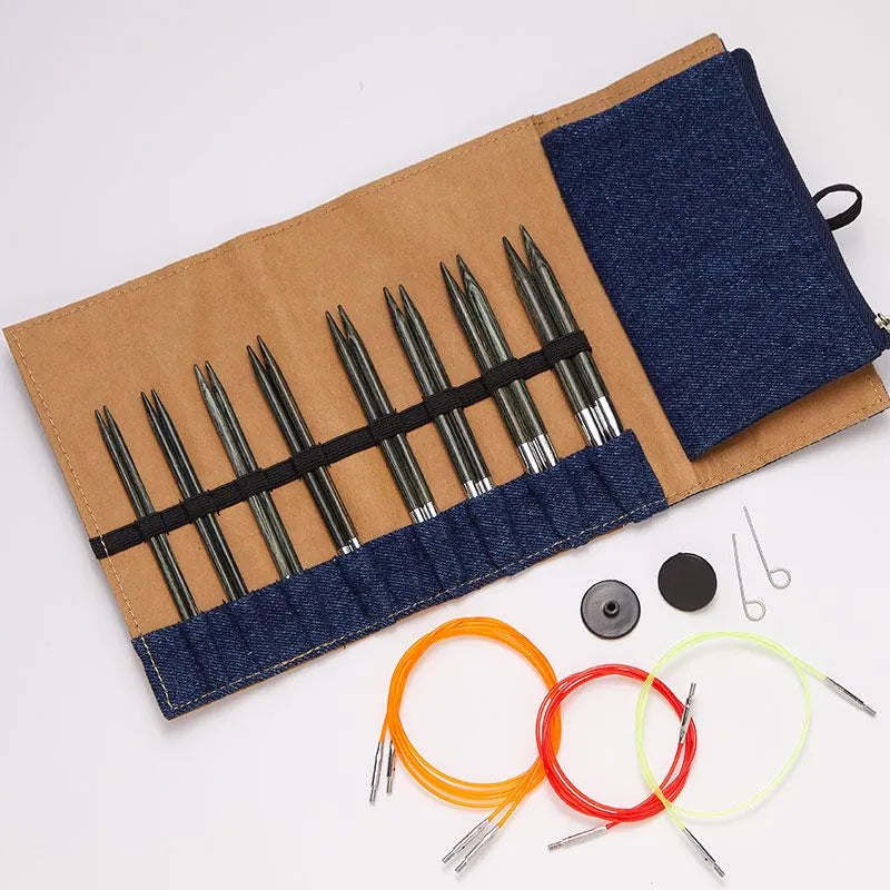 Indigo Wood Interchangeable Needle Set- 13cm (5")