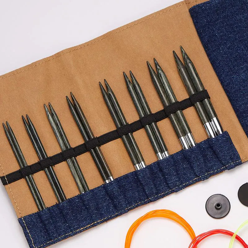 Indigo Wood Interchangeable Needle Set- 13cm (5")