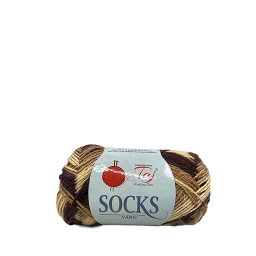 Ball of yarn with a label on a white background