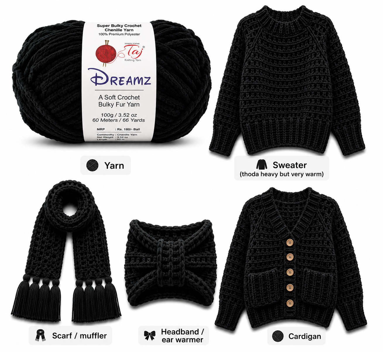 Blankie Solid - Dreamz-Black