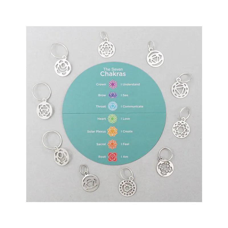 Sterling Silver Plating Chakra Stitch Markers