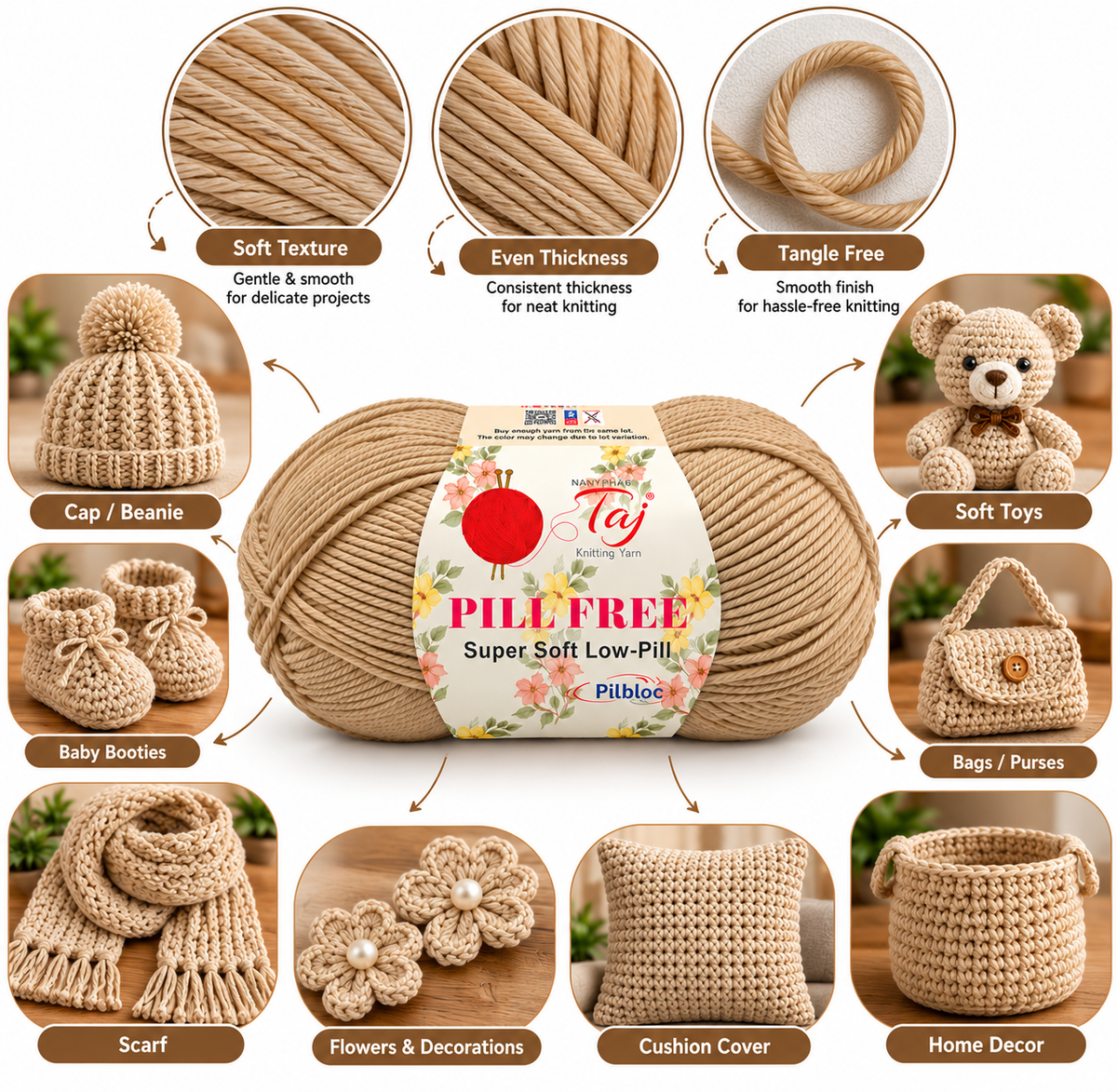 Pillfree 45 – Luxurious Anti-Pill Yarn for Knitting