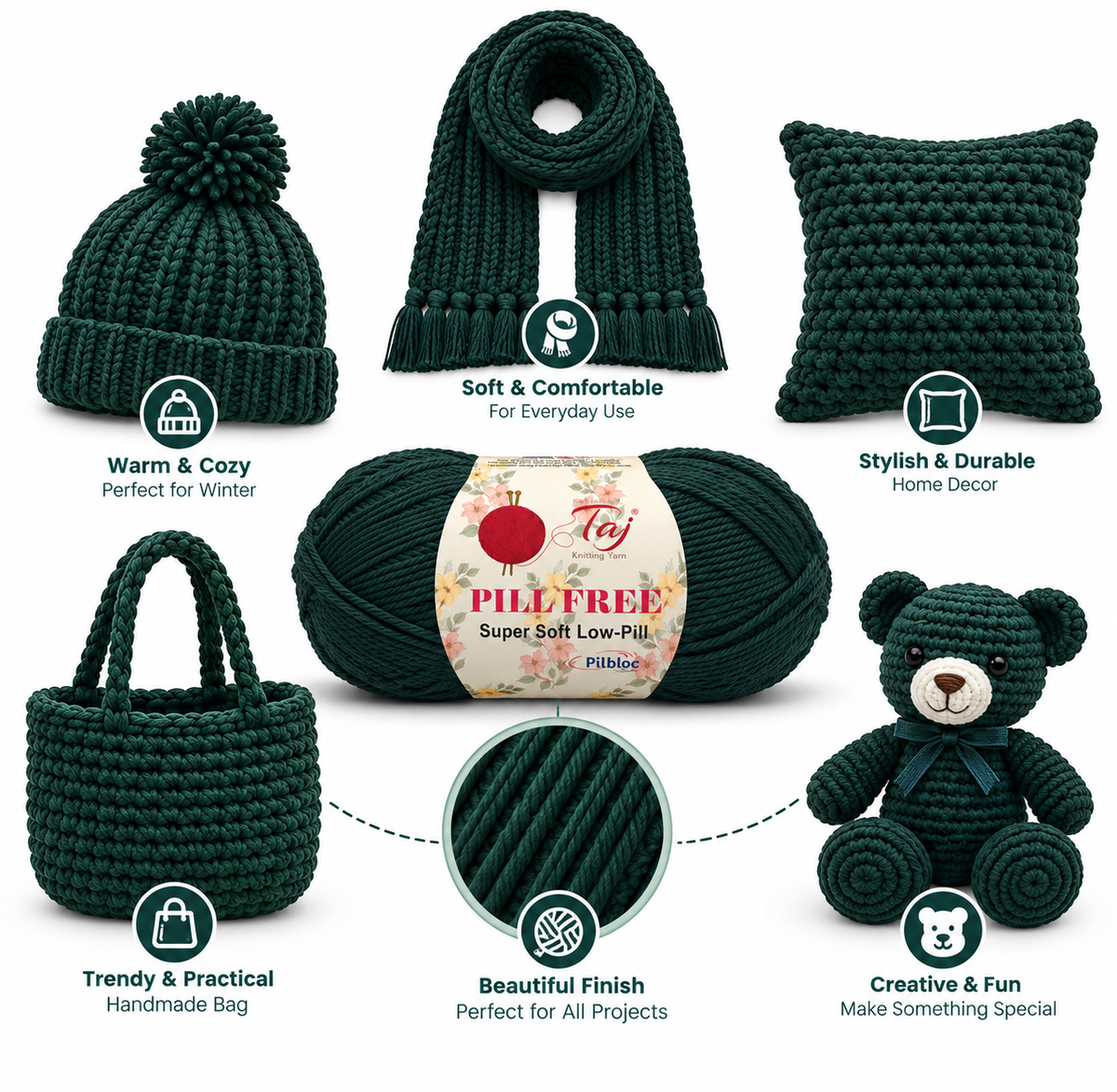 Pillfree 26 – Luxurious Anti-Pill Yarn for Knitting