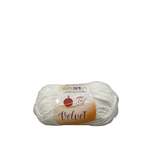 Ball of white yarn with a label on a white background