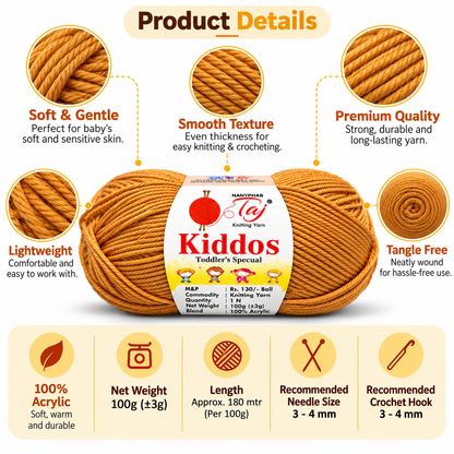 Kiddos 70  – Premium Knitting Yarn