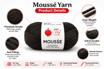 Taj Mousse - 52 – Charcoal