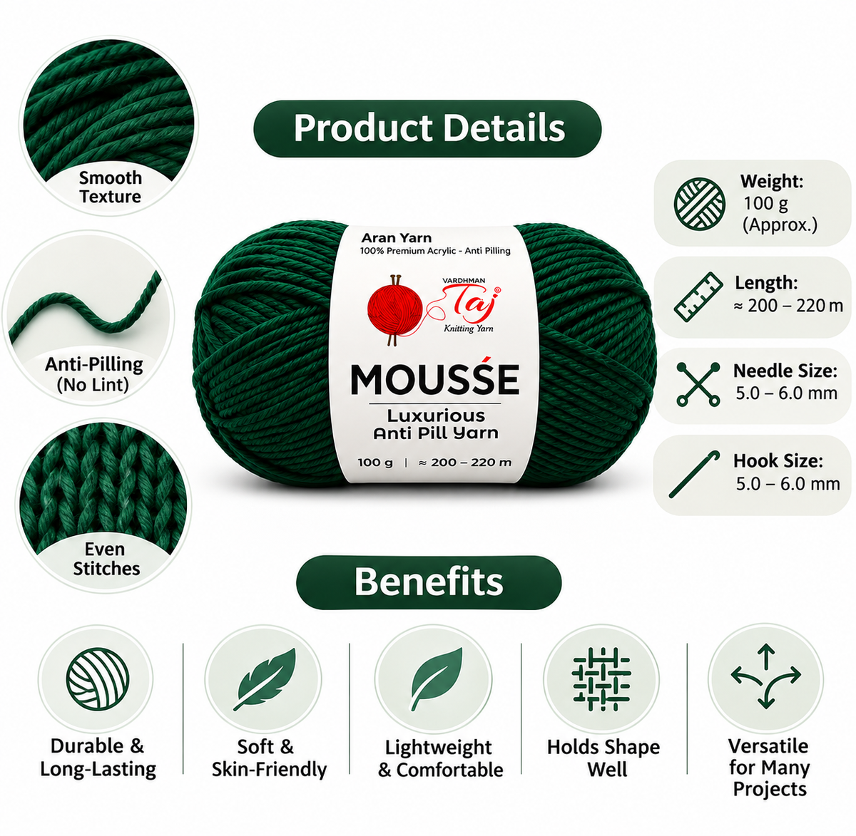 Taj Mousse - 62 – Bottle Green