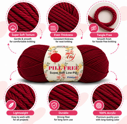 Pillfree 28 – Luxurious Anti-Pill Yarn for Knitting
