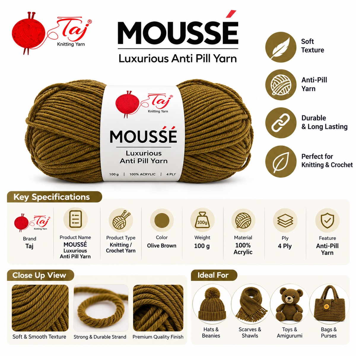 Mousse - 101 – Creative Knitting Yarn