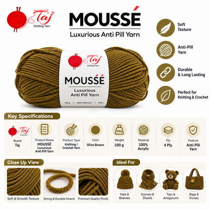 Mousse - 101 – Creative Knitting Yarn