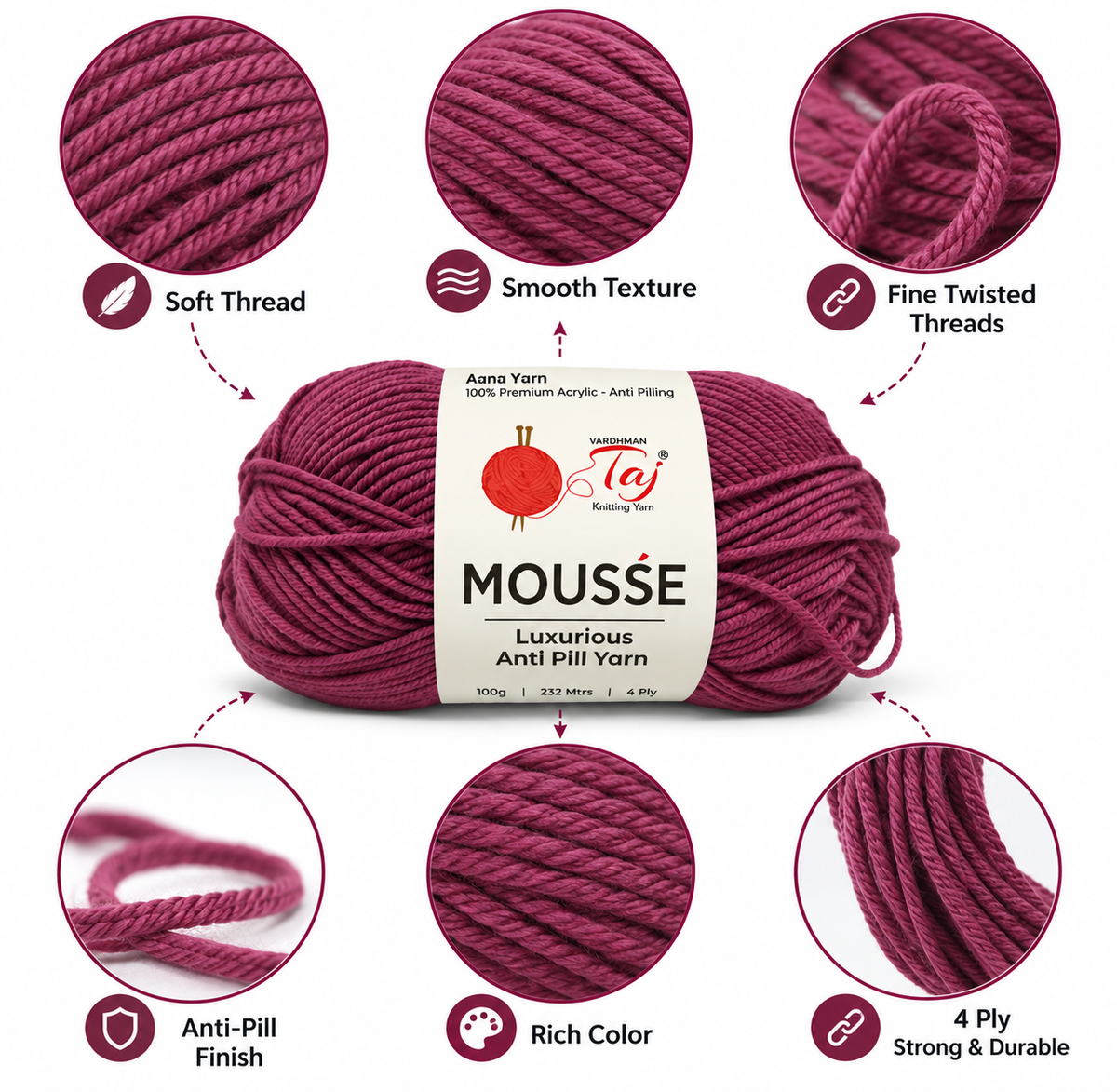 Taj Mousse - 28 – Dark Rasberry
