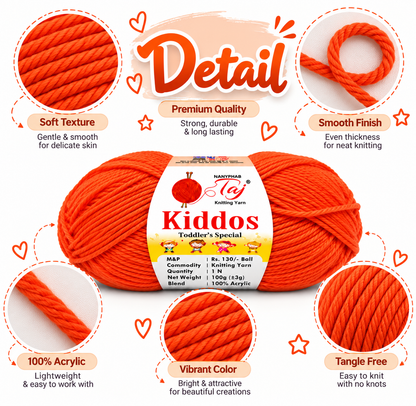 Kiddos 80 – Premium Knitting Yarn