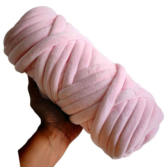 Jumbo Finger Knitting Yarn 15mm- 76 Baby Pink