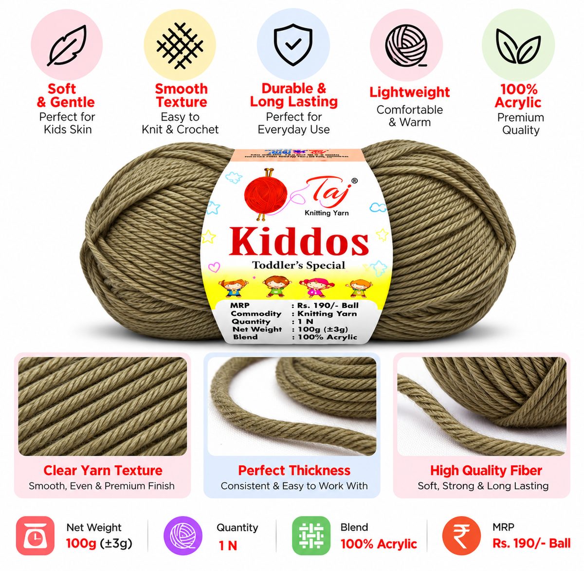 Kiddos 57– Premium Knitting Yarn