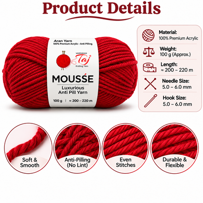Taj Mousse - 80 – Dark Red