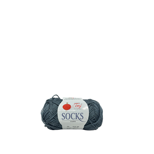 Ball of yarn labeled 'Socks Yarn' on a white background