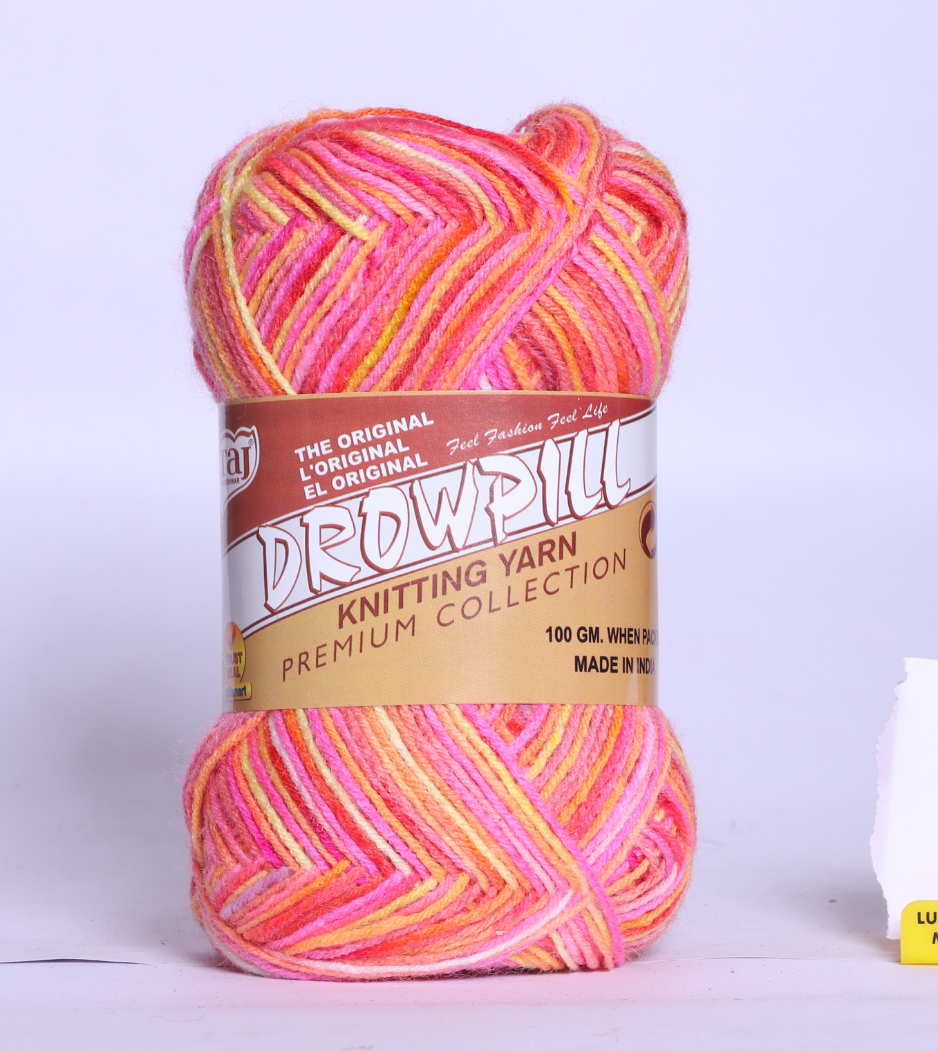 Taj Dropill Multi Color Knitting Yarn (Knitter Gold)