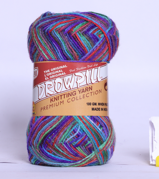Dropill Multi Color Knitting Yarn (Knitter Gold)