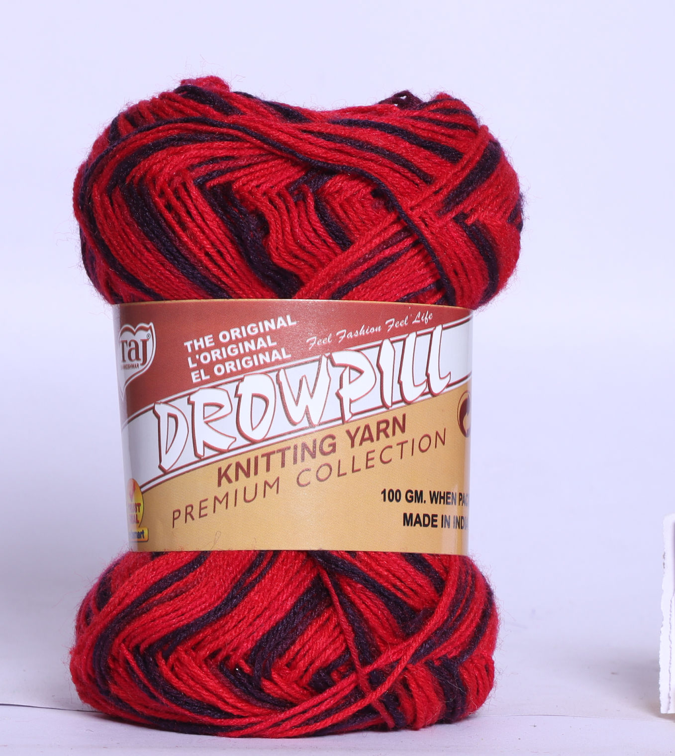 Taj Dropill Multi Color Knitting Yarn (Knitter Gold)