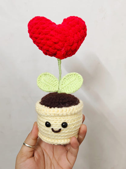 Heart mini pot with smiley