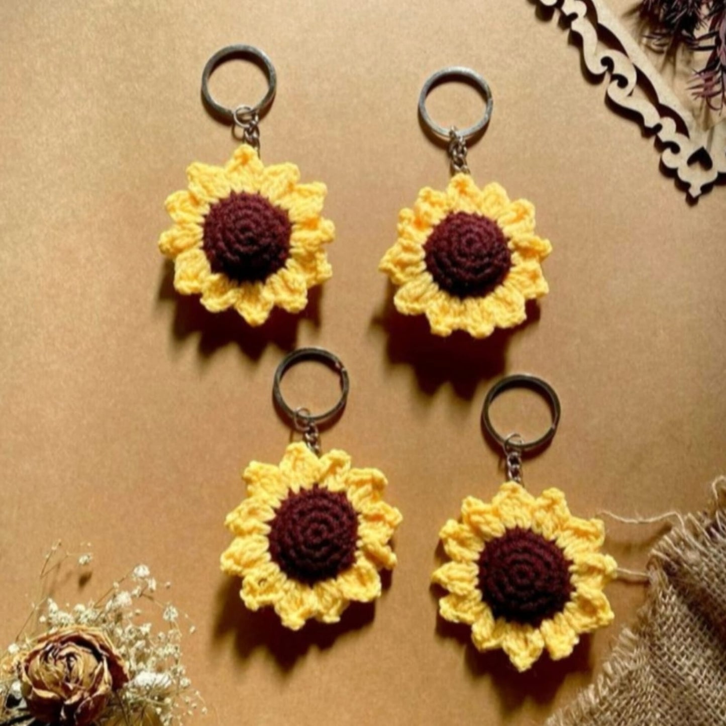 Sunflower keychain