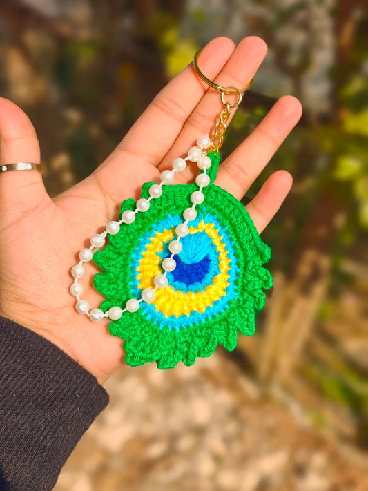 Morpankh keychain with pearl