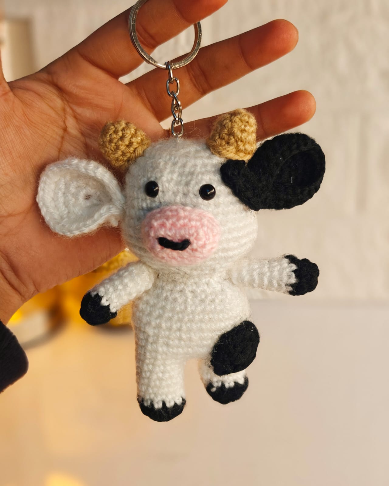Cow keychain