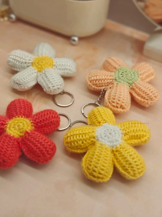 Stuffed flower keychain