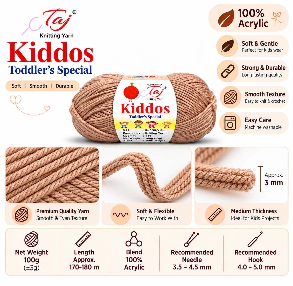 Kiddos 63– Premium Knitting Yarn