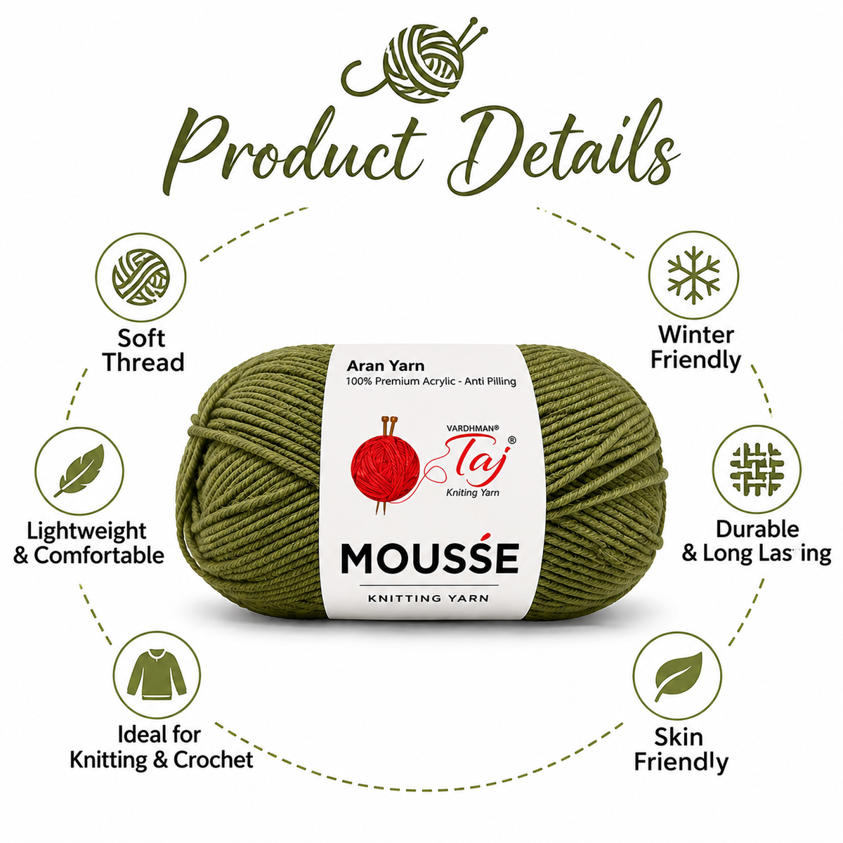 Taj Mousse - 65 – Camouflage Green
