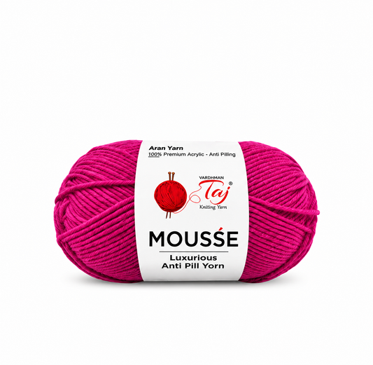 Mousse 53 Pink Knitting Yarn by Taj Knitting Yarn