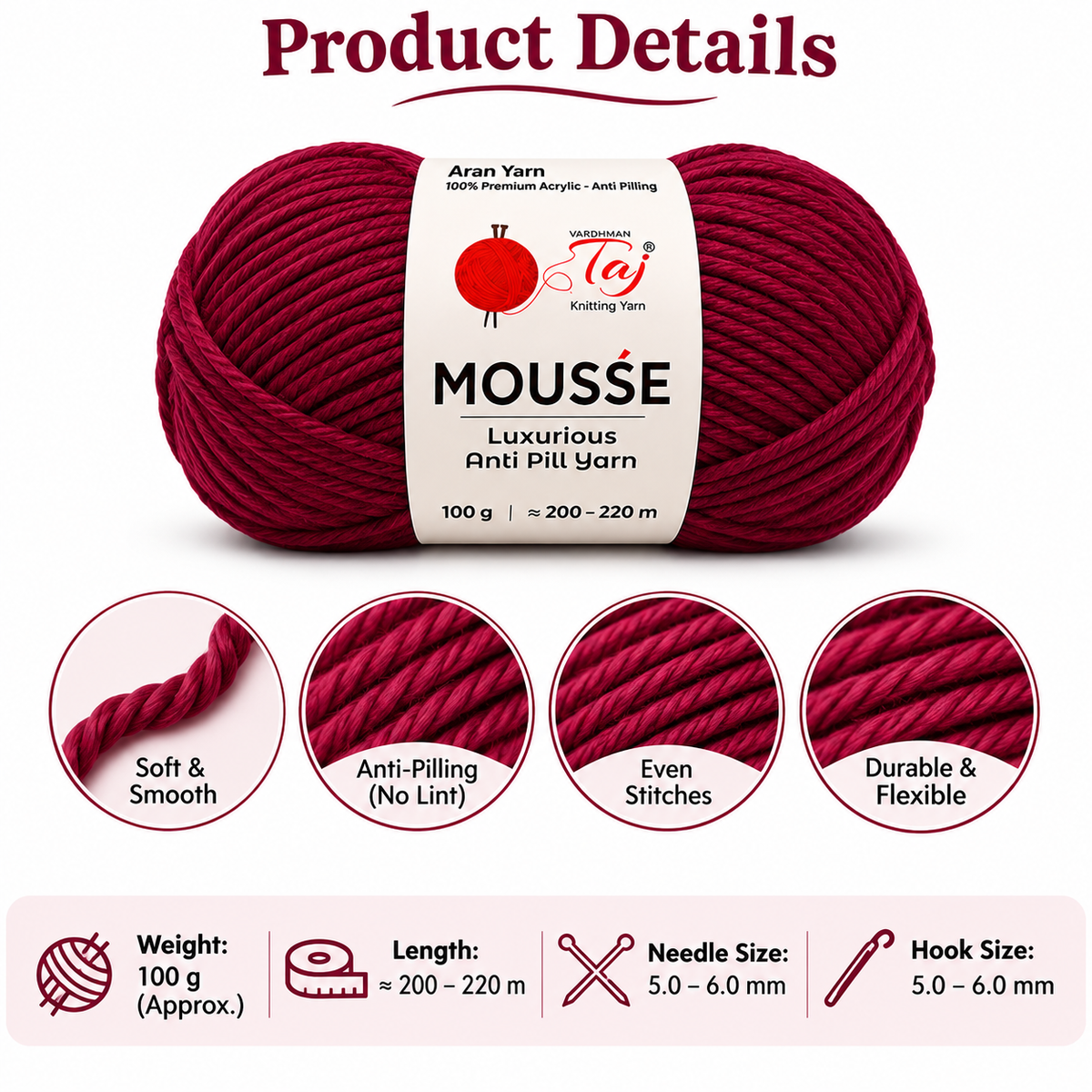 Taj Mousse - 66 – Dark Scarlet