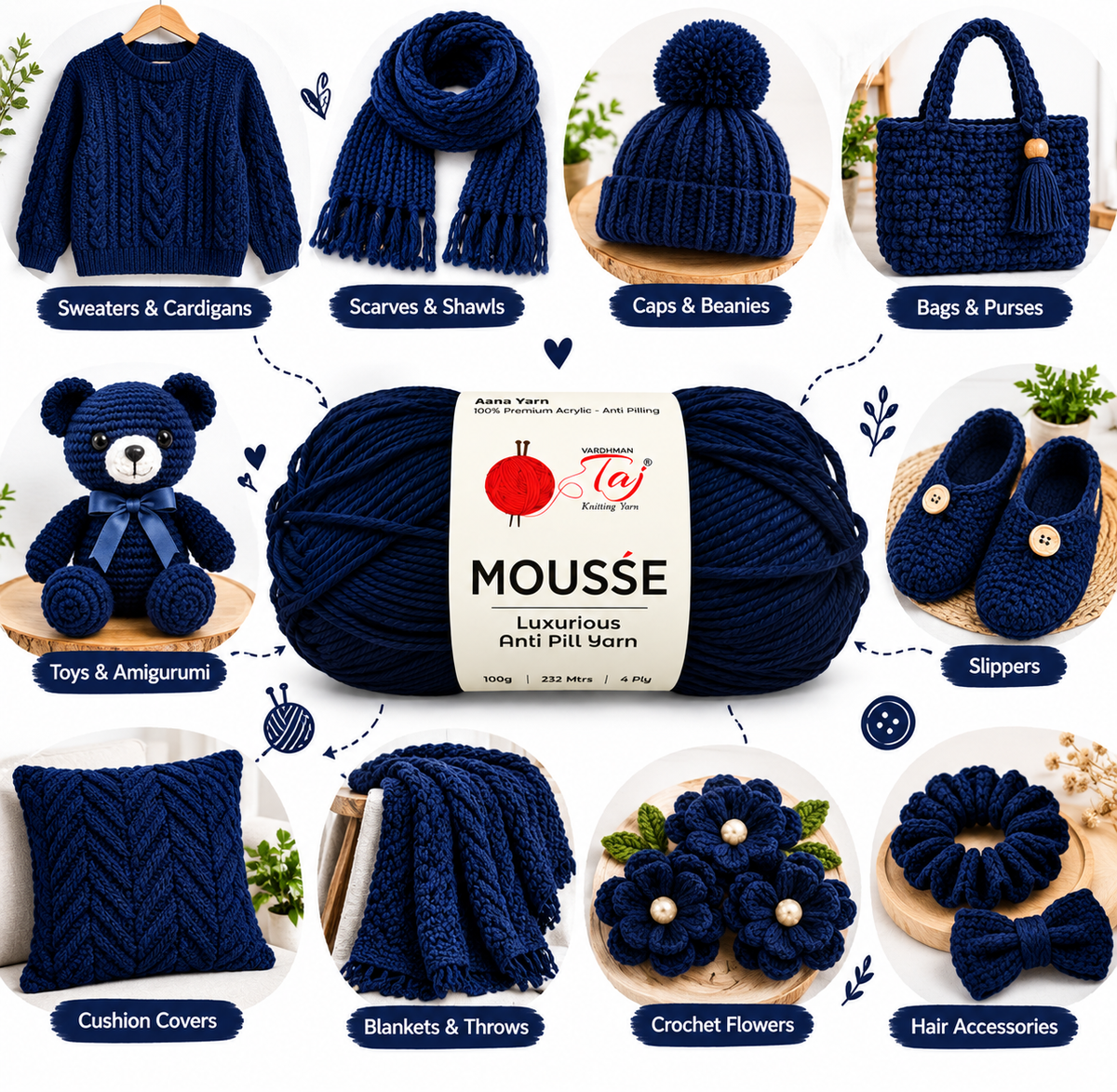 Taj Mousse - 32 – Navy