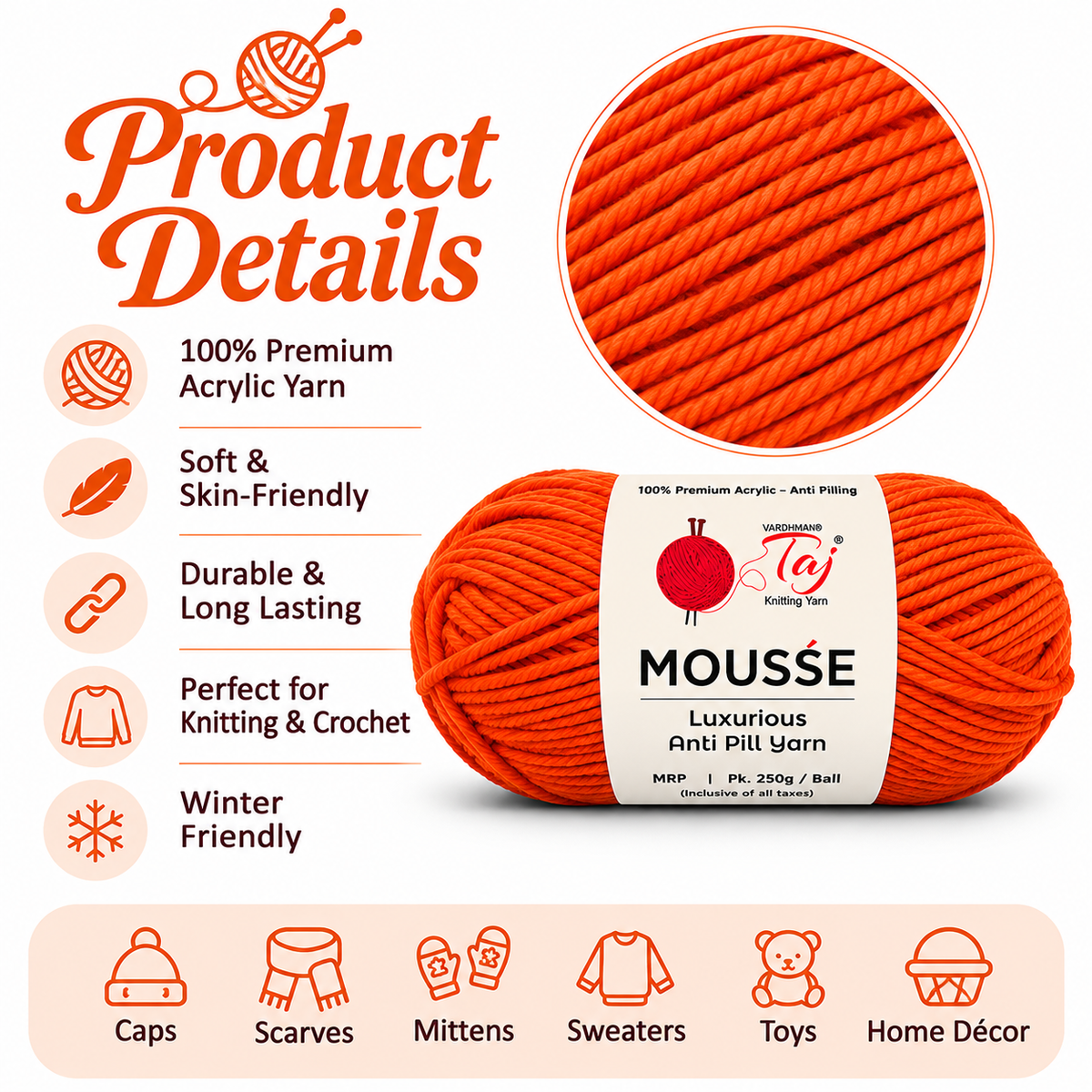 Taj Mousse 67– Tango Orange