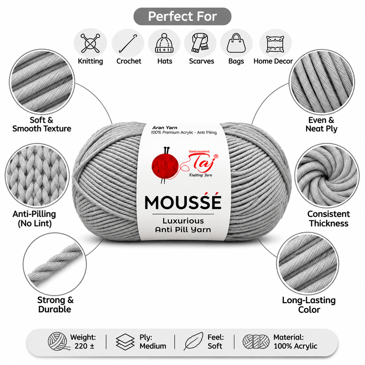 Taj Mousse - 73– Grey Pearl