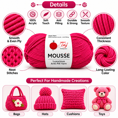 Taj Mousse - 93 – Dark Fuorescent Pink