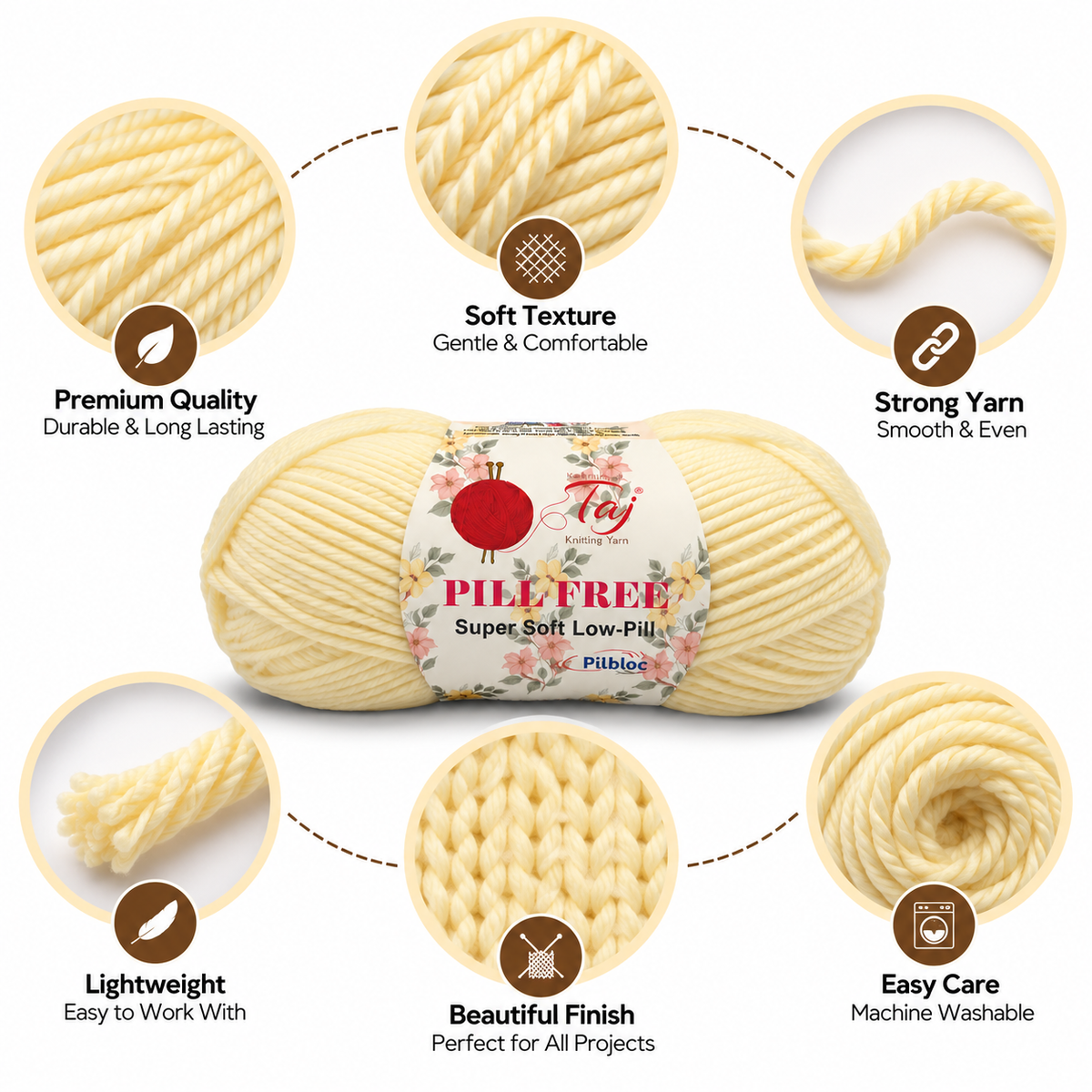 Pillfree 02 – Luxurious Anti-Pill Yarn for Knitting