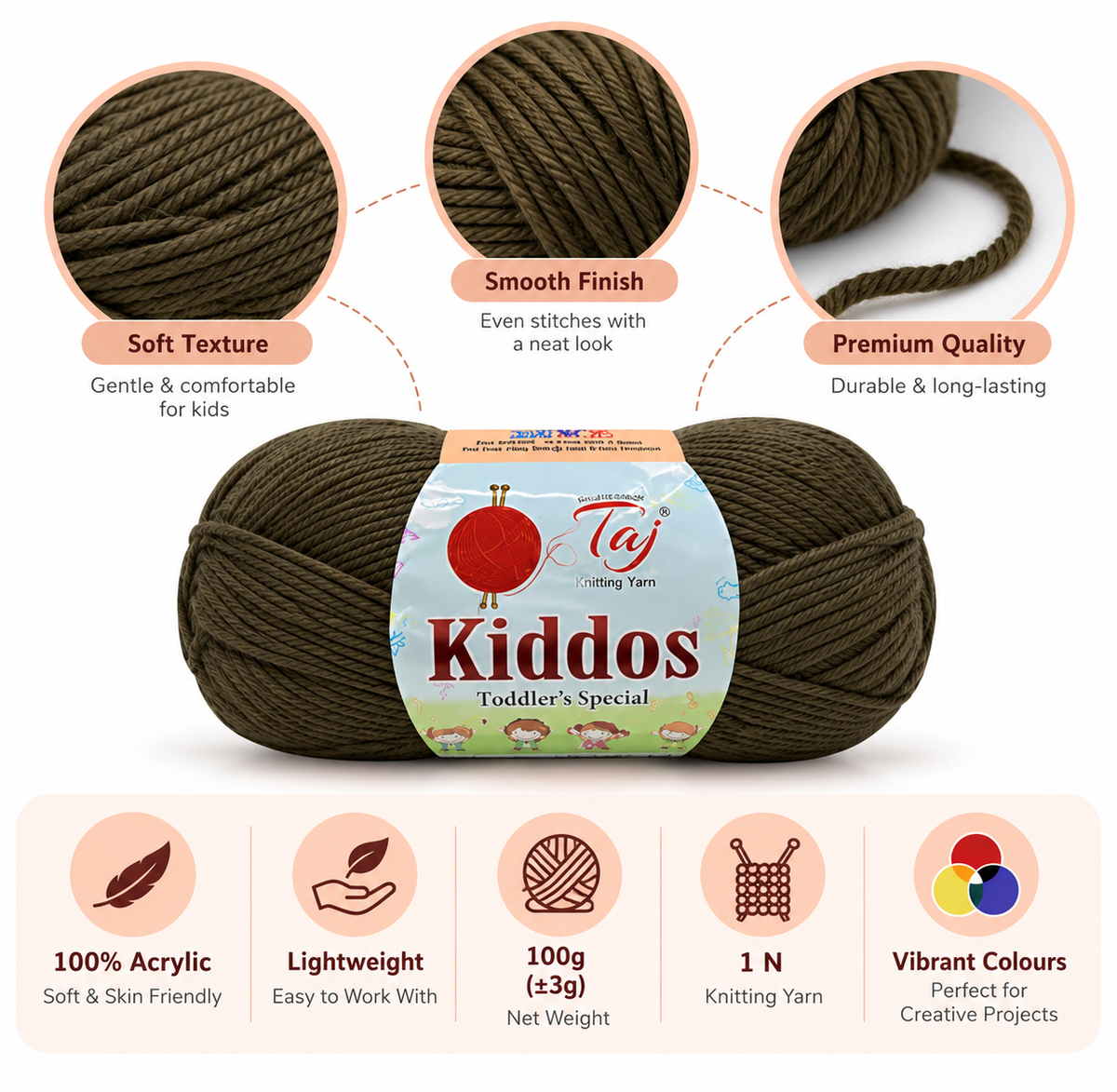 Kiddos 47  – Premium Knitting Yarn