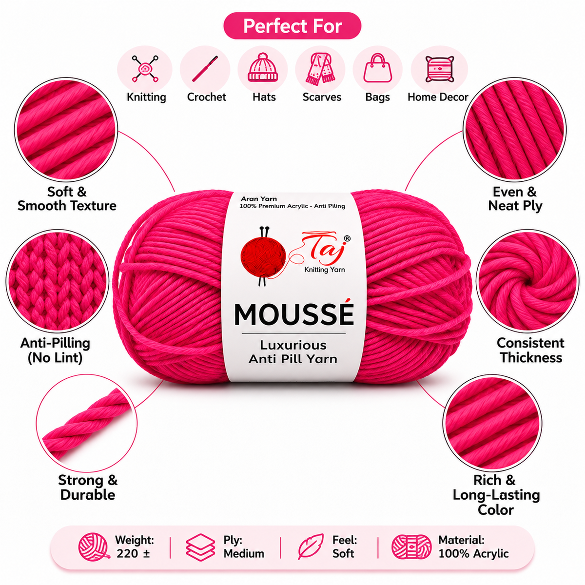 Mousse - 78– Creative Knitting Yarn