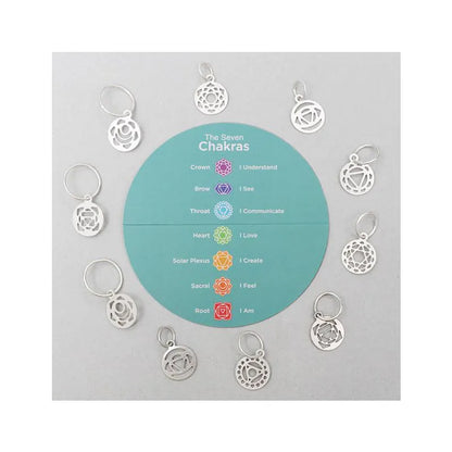 Sterling Silver Plating Chakra Stitch Markers
