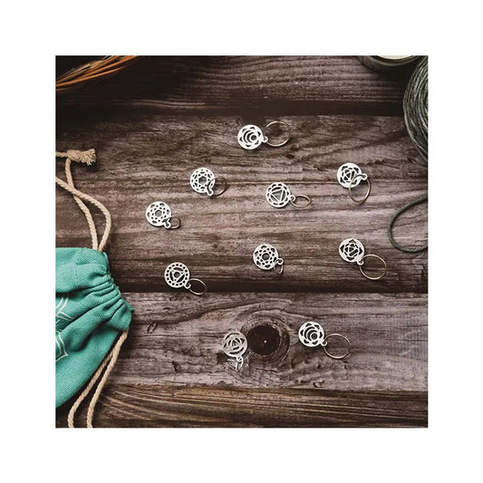 Sterling Silver Plating Chakra Stitch Markers