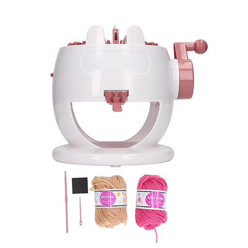 Knit 22 Needles, Knit Loom Machine Manual Rotating Kit, for Adults Kids Knitting DIY Toy Socks Hats Scarves(Pack of 1), Plastic, White